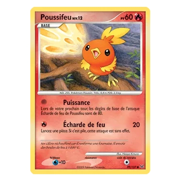 Poussifeu 99/127 : Joyau Commune (Brillante) de l'extension Pokémon Platine