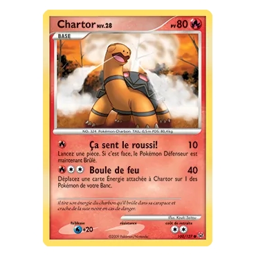 Chartor 100/127 : Joyau Commune (Brillante) de l'extension Pokémon Platine