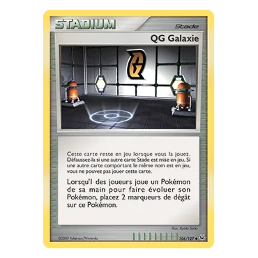 Découvrez QG Galaxie, carte Peu commune (Brillante) de la série Platine