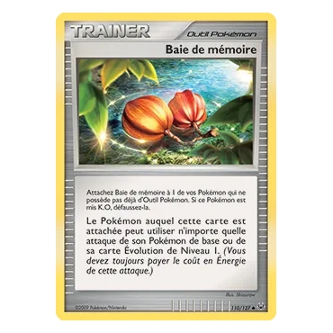 Carte Baie de mémoire - Peu commune (Brillante) de Pokémon Platine 110/127