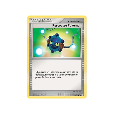 Carte Rescousse Pokémon - Peu commune (Brillante) de Pokémon Platine 115/127