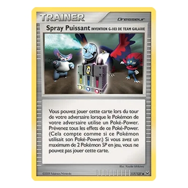 Spray Puissant Invention G-103 de Team Galaxie 117/127 : Joyau Peu commune (Brillante) de l'extension Pokémon Platine