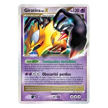 Giratina NIV.X 124/127 : Joyau Holographique rare NIV.X de l'extension Pokémon Platine