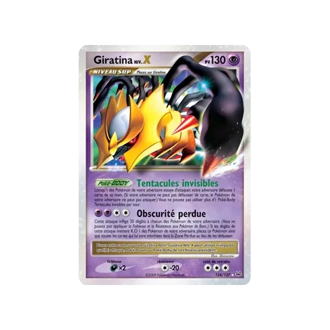 Giratina NIV.X 124/127 : Joyau Holographique rare NIV.X de l'extension Pokémon Platine