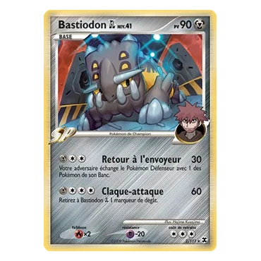 Bastiodon 2/111 : Joyau Holographique rare de l'extension Pokémon Platine Rivaux Émergeants