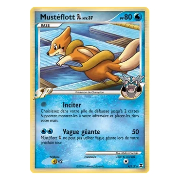 Découvrez Mustéflott, carte Holographique rare de la série Platine Rivaux Émergeants