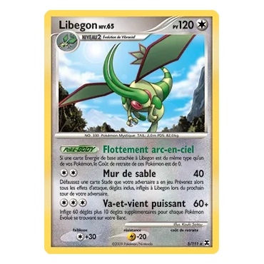 Découvrez Libegon, carte Holographique rare de la série Platine Rivaux Émergeants