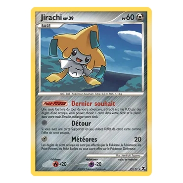 Jirachi 7/111 : Joyau Holographique rare de l'extension Pokémon Platine Rivaux Émergeants