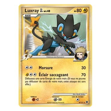 Découvrez Luxray, carte Holographique rare de la série Platine Rivaux Émergeants