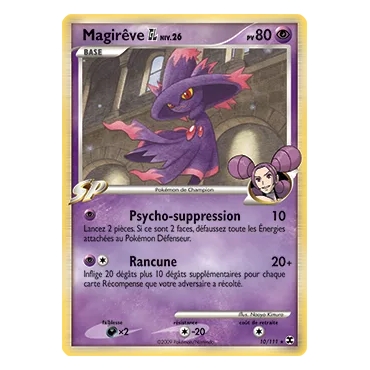 Carte Magirêve - Holographique rare de Pokémon Platine Rivaux Émergeants 10/111