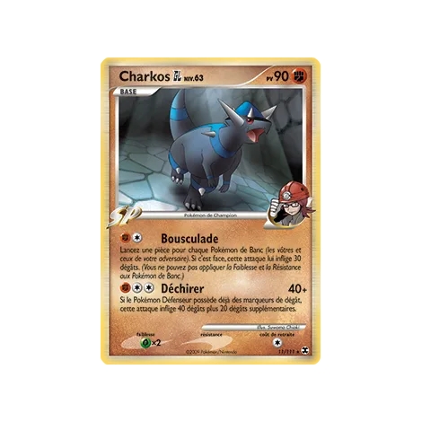 Carte Charkos - Holographique rare de Pokémon Platine Rivaux Émergeants 11/111