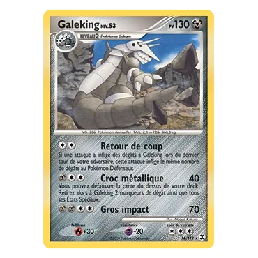 Découvrez Galeking, carte Rare (Brillante) de la série Platine Rivaux Émergeants