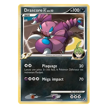 Découvrez Drascore, carte Rare (Brillante) de la série Platine Rivaux Émergeants