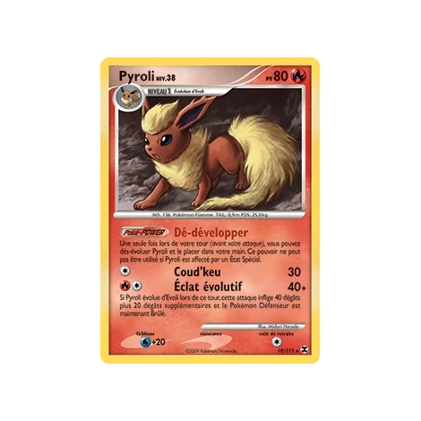 Pyroli 19/111 : Joyau Rare (Brillante) de l'extension Pokémon Platine Rivaux Émergeants