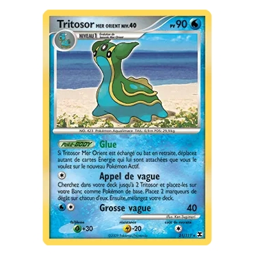 Carte Tritosor Mer Orient - Rare (Brillante) de Pokémon Platine Rivaux Émergeants 21/111