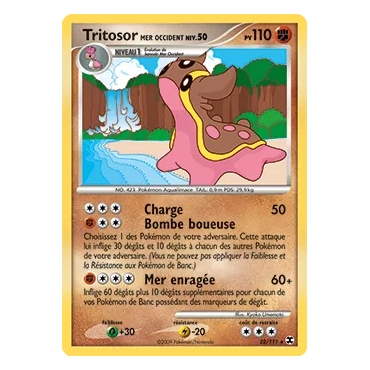 Découvrez Tritosor Mer Occident, carte Rare (Brillante) de la série Platine Rivaux Émergeants