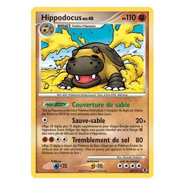 Carte Hippodocus - Rare (Brillante) de Pokémon Platine Rivaux Émergeants 25/111