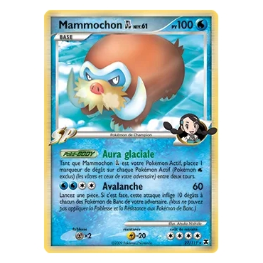 Mammochon 27/111 : Joyau Rare (Brillante) de l'extension Pokémon Platine Rivaux Émergeants