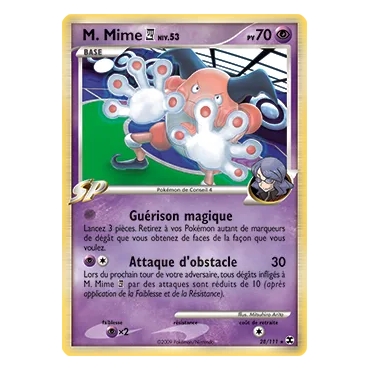 Carte M. Mime - Rare (Brillante) de Pokémon Platine Rivaux Émergeants 28/111