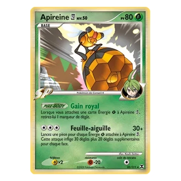 Carte Apireine - Rare (Brillante) de Pokémon Platine Rivaux Émergeants 35/111