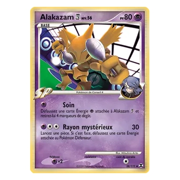 Alakazam 38/111 : Joyau Peu commune (Brillante) de l'extension Pokémon Platine Rivaux Émergeants