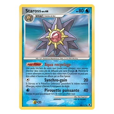 Carte Staross - Peu commune (Brillante) de Pokémon Platine Rivaux Émergeants 50/111