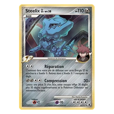 Découvrez Steelix, carte Peu commune (Brillante) de la série Platine Rivaux Émergeants