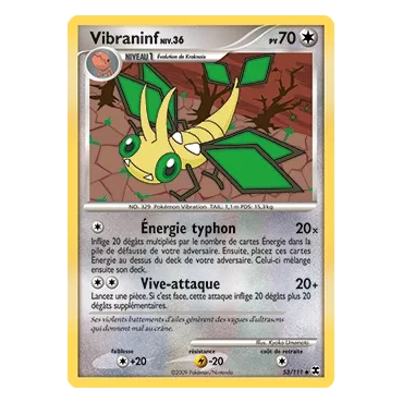 Découvrez Vibraninf, carte Peu commune (Brillante) de la série Platine Rivaux Émergeants