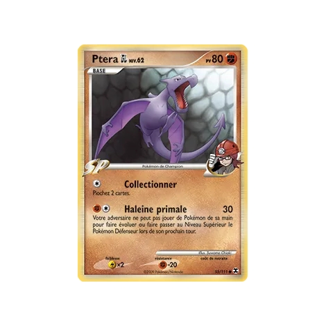 Carte Ptera - Commune (Brillante) de Pokémon Platine Rivaux Émergeants 55/111