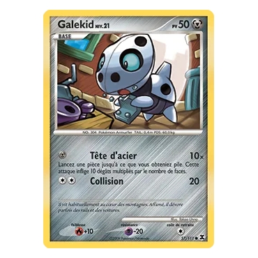 Galekid 57/111 : Joyau Commune (Brillante) de l'extension Pokémon Platine Rivaux Émergeants
