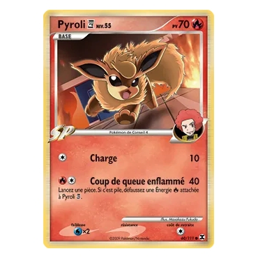 Pyroli 60/111 : Joyau Commune (Brillante) de l'extension Pokémon Platine Rivaux Émergeants