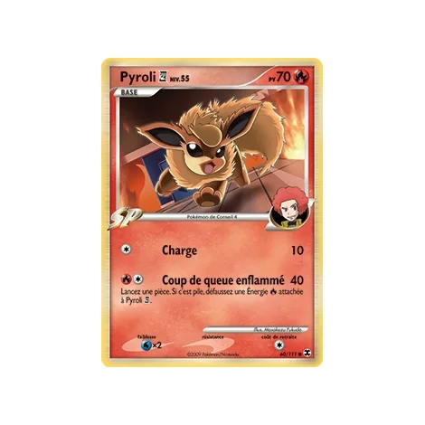 Pyroli 60/111 : Joyau Commune (Brillante) de l'extension Pokémon Platine Rivaux Émergeants