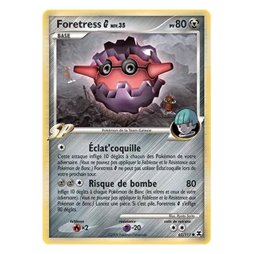 Carte Foretress - Commune (Brillante) de Pokémon Platine Rivaux Émergeants 61/111