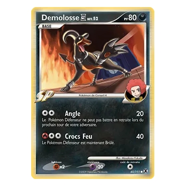 Demolosse 65/111 : Joyau Commune (Brillante) de l'extension Pokémon Platine Rivaux Émergeants