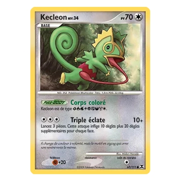 Découvrez Kecleon, carte Commune (Brillante) de la série Platine Rivaux Émergeants