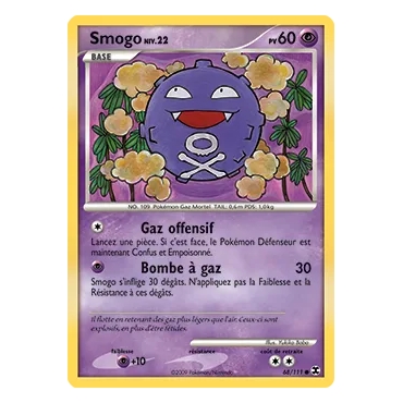 Carte Smogo - Commune (Brillante) de Pokémon Platine Rivaux Émergeants 68/111