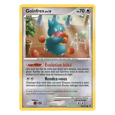 Goinfrex 70/111 : Joyau Commune (Brillante) de l'extension Pokémon Platine Rivaux Émergeants