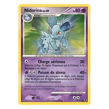 Découvrez Nidorina, carte Commune (Brillante) de la série Platine Rivaux Émergeants