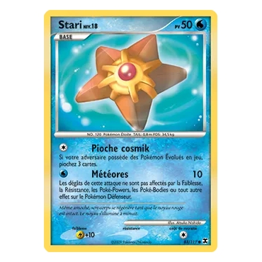 Carte Stari - Commune (Brillante) de Pokémon Platine Rivaux Émergeants 83/111