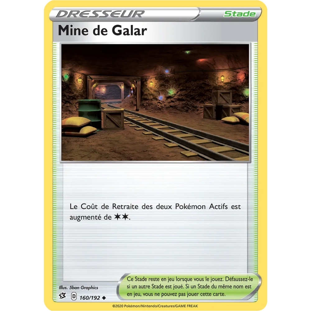 Découvrez Mine de Galar, carte Peu commune (Brillante) de la série Épée et Bouclier Clash des Rebelles