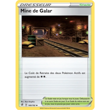 Découvrez Mine de Galar, carte Peu commune (Brillante) de la série Épée et Bouclier Clash des Rebelles