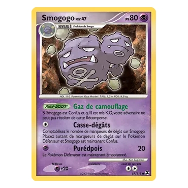Smogogo 87/111 : Joyau Commune (Brillante) de l'extension Pokémon Platine Rivaux Émergeants