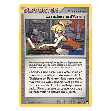 La recherche d'Amelle 89/111 : Joyau Peu commune (Brillante) de l'extension Pokémon Platine Rivaux Émergeants