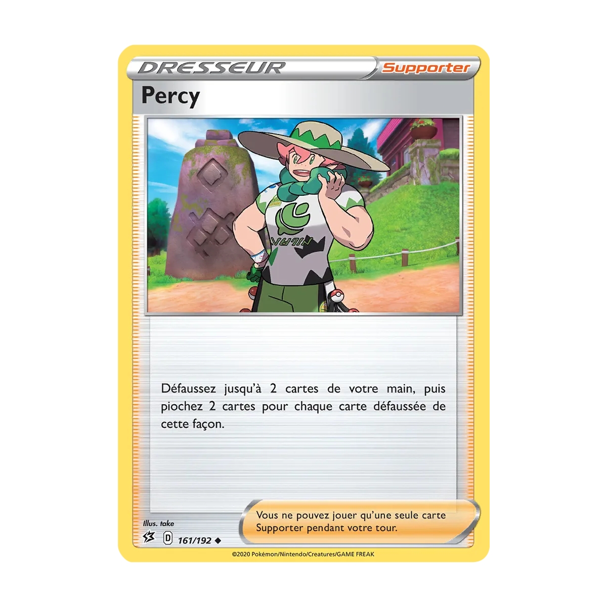 Carte Percy - Peu commune (Brillante) de Pokémon Épée et Bouclier Clash des Rebelles 161/192