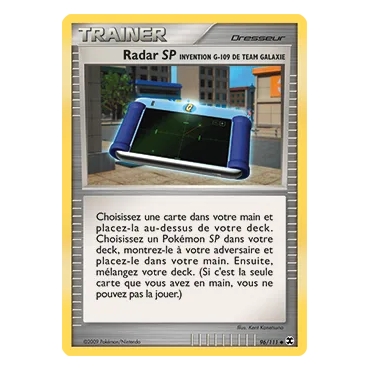 Carte Radar SP Invention G-109 de Team Galaxie - Peu commune (Brillante) de Pokémon Platine Rivaux Émergeants 96/111