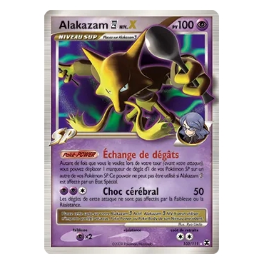 Découvrez Alakazam  NIV.X, carte Holographique rare NIV.X de la série Platine Rivaux Émergeants