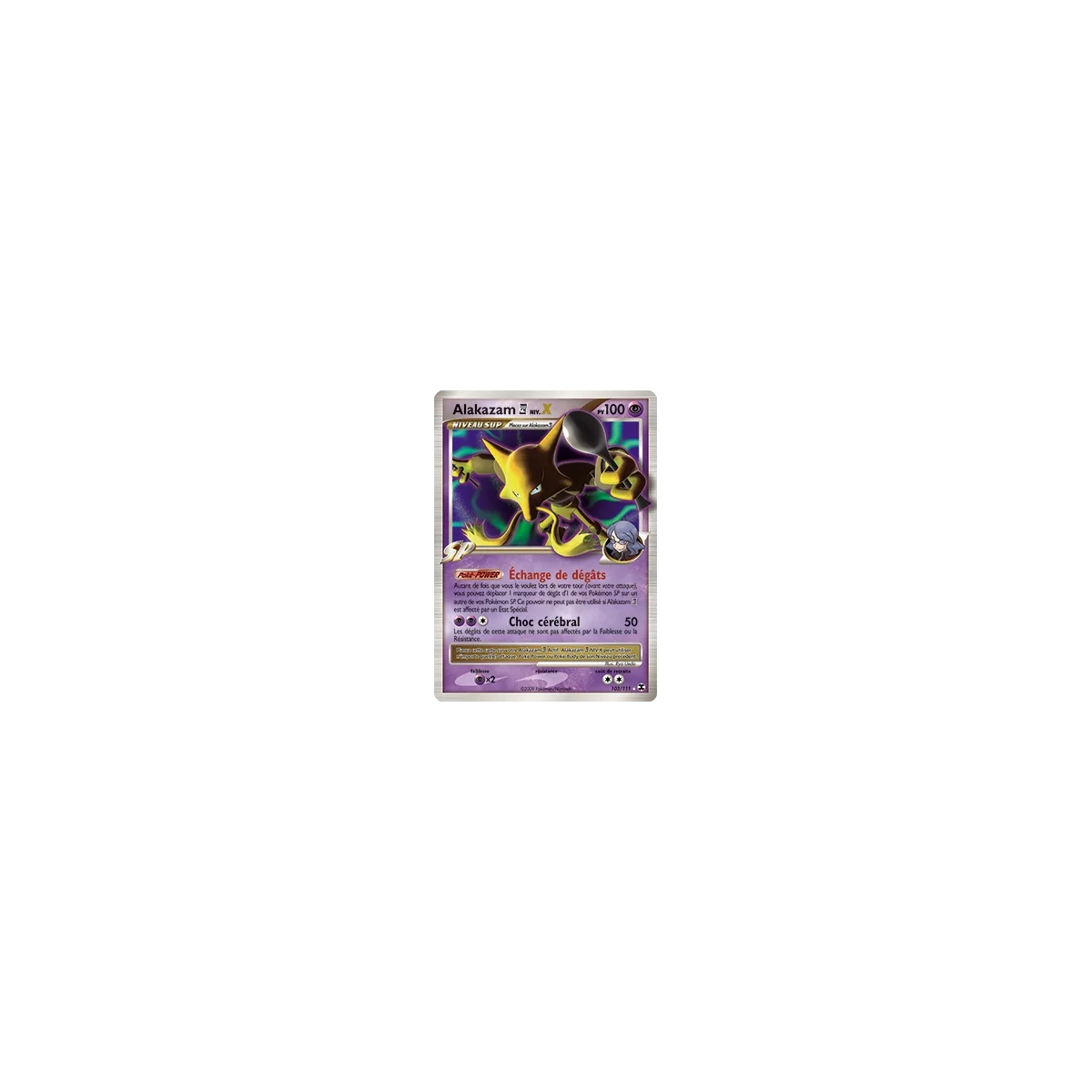 Découvrez Alakazam  NIV.X, carte Holographique rare NIV.X de la série Platine Rivaux Émergeants