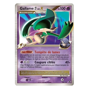 Découvrez Gallame  NIV.X, carte Holographique rare NIV.X de la série Platine Rivaux Émergeants