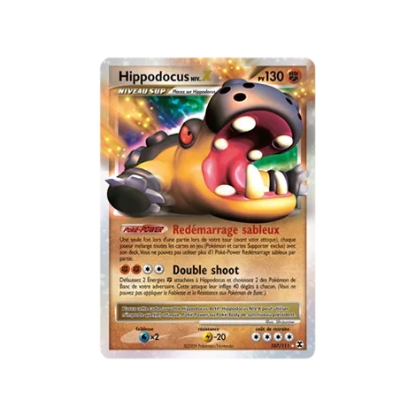 Hippodocus NIV.X 107/111 : Joyau Holographique rare NIV.X de l'extension Pokémon Platine Rivaux Émergeants