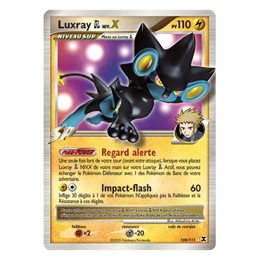 Découvrez Luxray  NIV.X, carte Holographique rare NIV.X de la série Platine Rivaux Émergeants